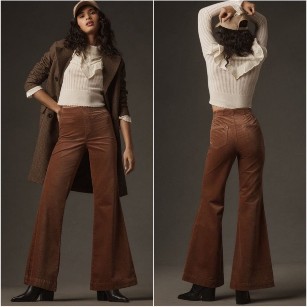 Anthropology Pilcro Pull-On Mid-Rise Velvet Retro Flare Jeans
NWT Sz 29 Tall